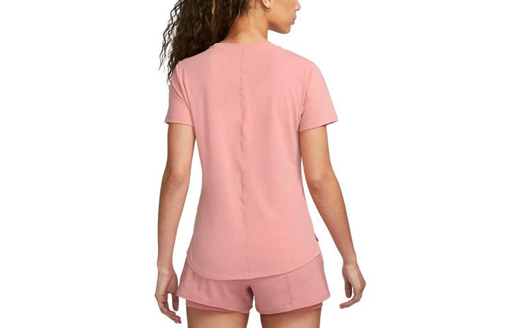 (WMNS) Nike Dri-FIT One Luxe T-shirt 'Pink' DD0619-618 - 2