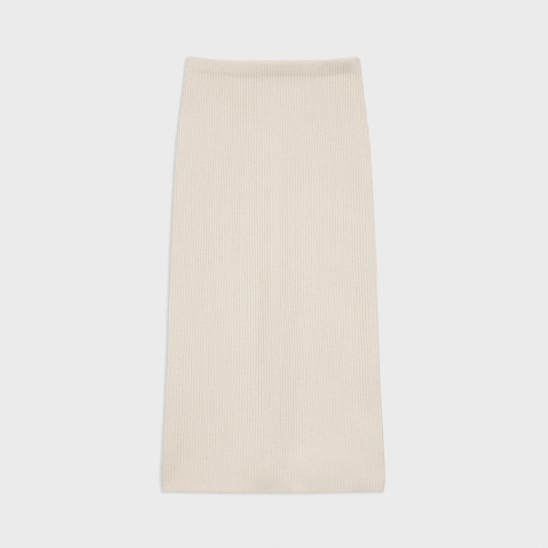 Midi Pull-On Skirt in Felted Wool-Cashmere 1