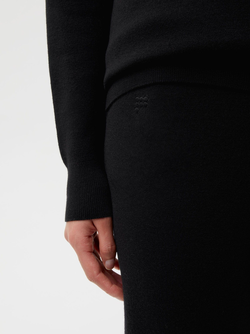 Womens Merino Wool Track Pants - Black 3