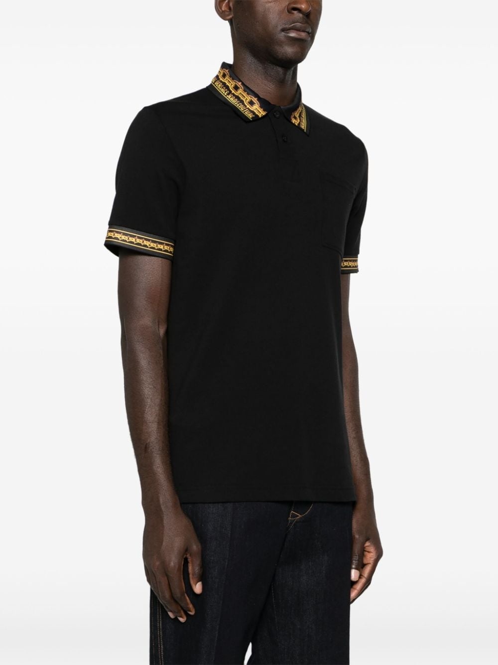 contrasting-trim piquÃ© polo shirt - 3