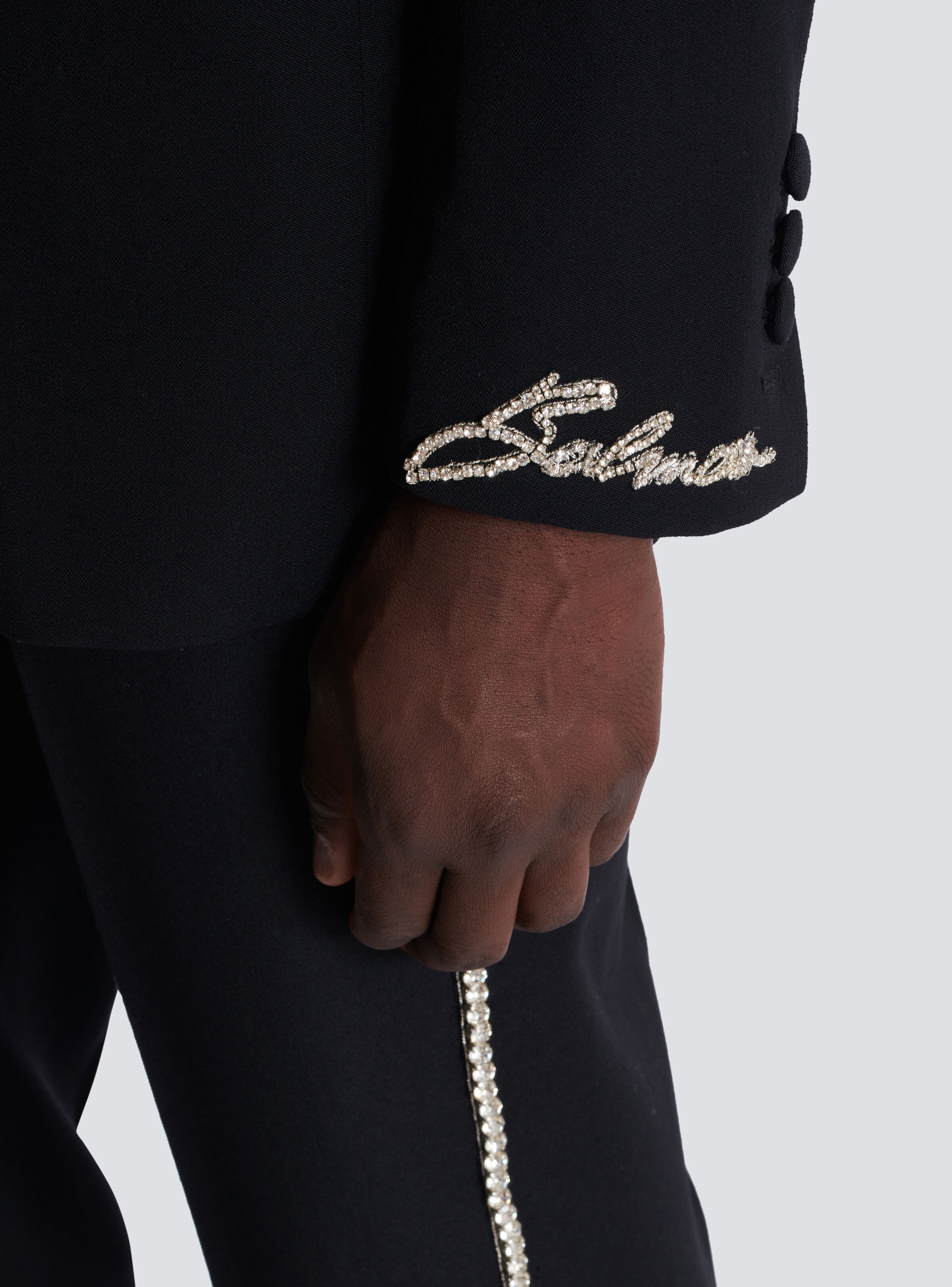 1-button jacket with embroidered "Love Letter" collar - 9