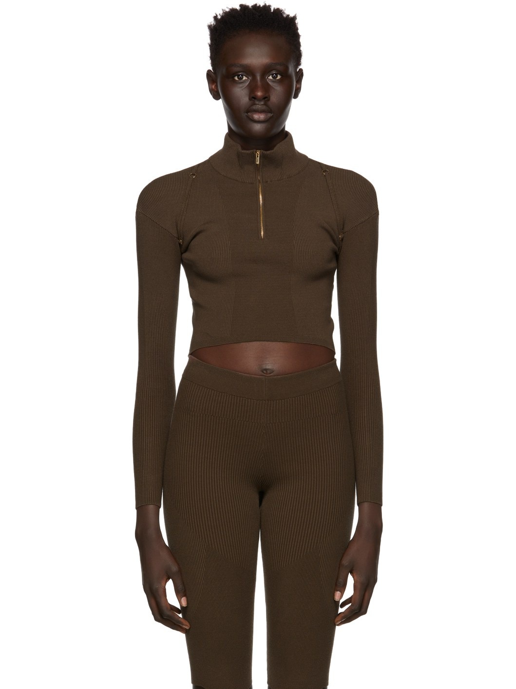 Brown 'La Maille Bormio' Turtleneck - 1