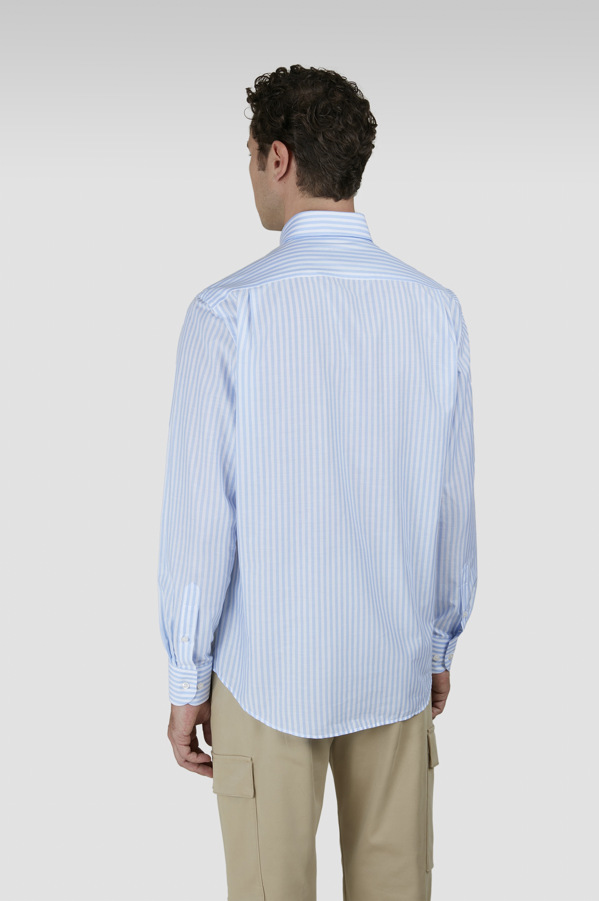 COTTON SHIRT WITH STRIPED PATTERN - 3