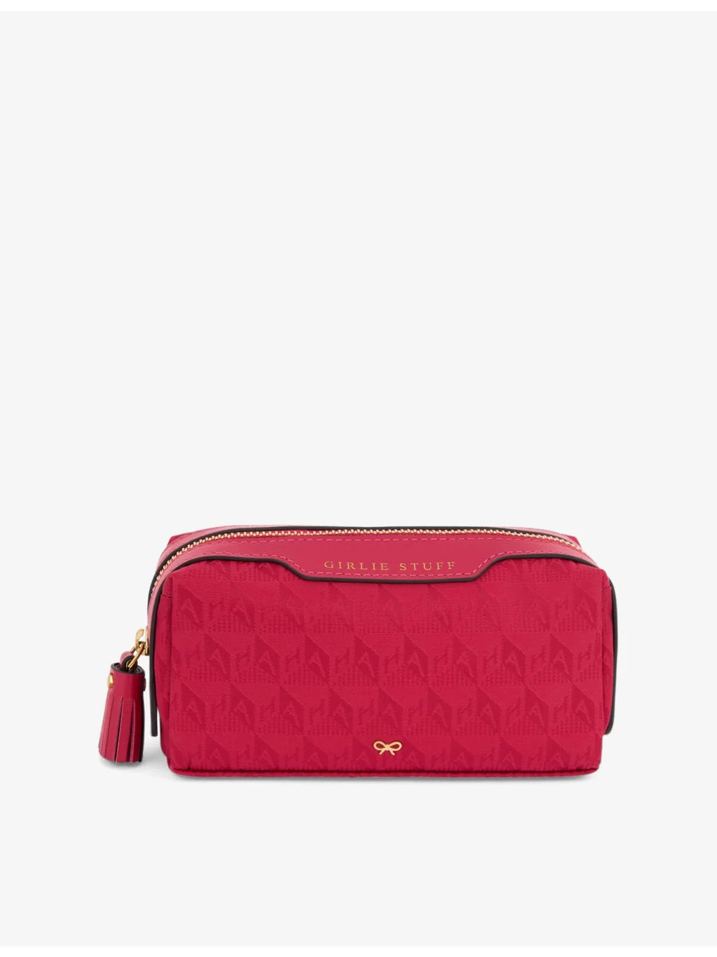 Girlie Stuff logo-jacquard recycled-nylon pouch - 1