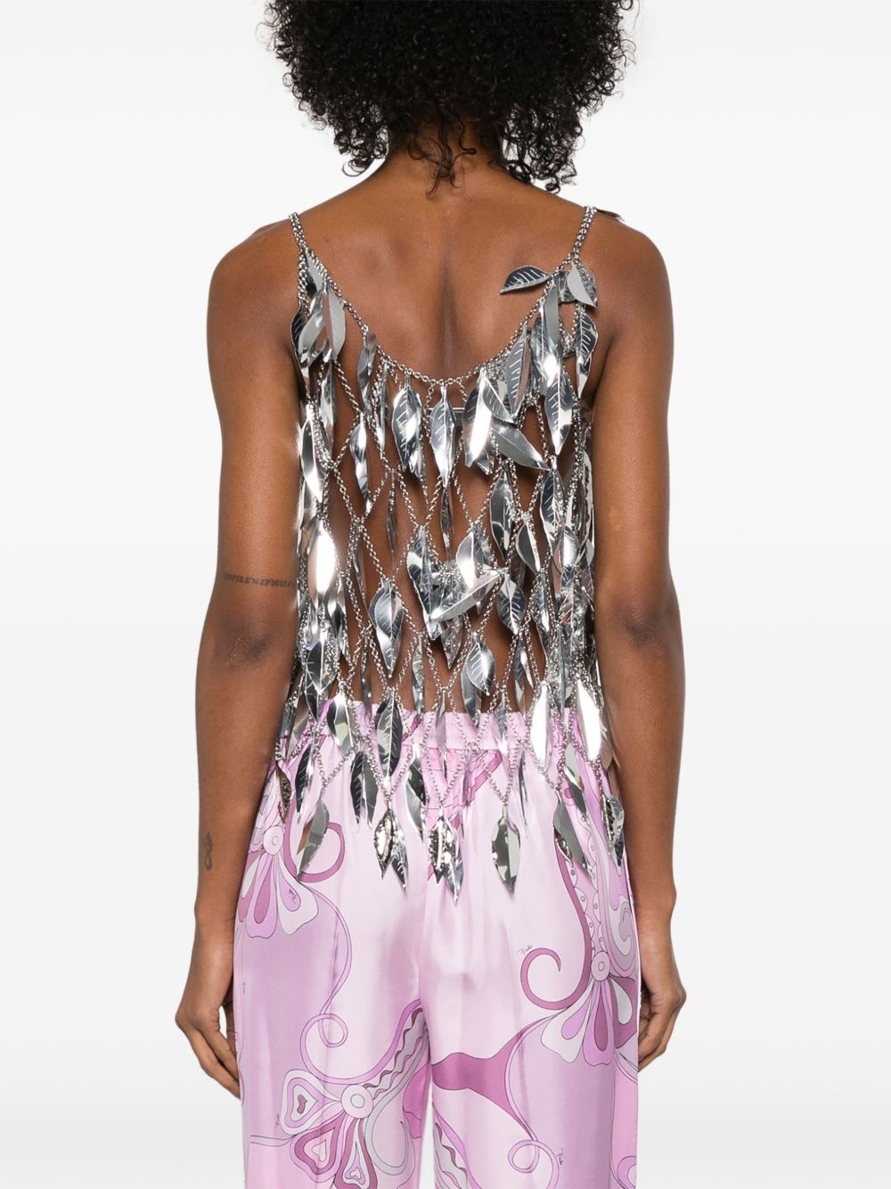 chainmail scoop-neck top - 4