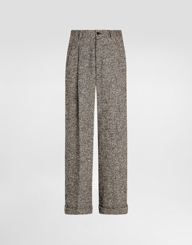 Wool blend dotted trousers 1