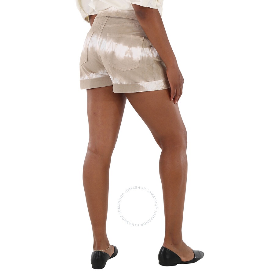 Stella Mccartney Ladies Bamboo Safari Tie-dye Denim Shorts - 6