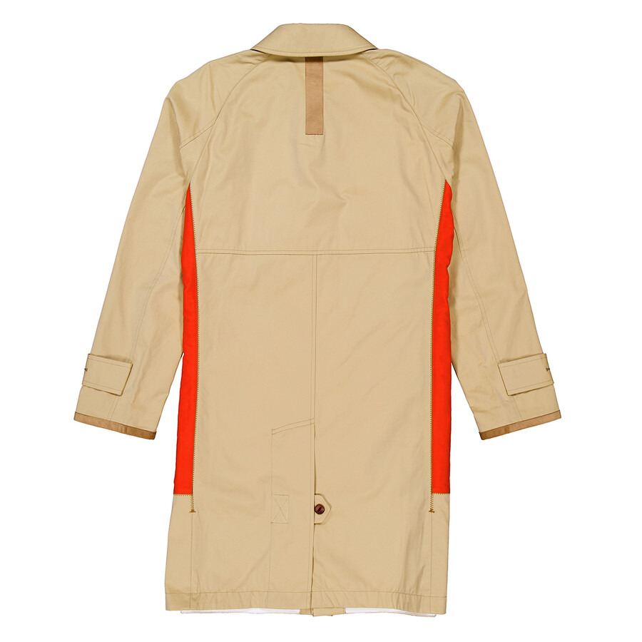 Junya Watanabe Orange X Beige Color Block Trench Coat - 5