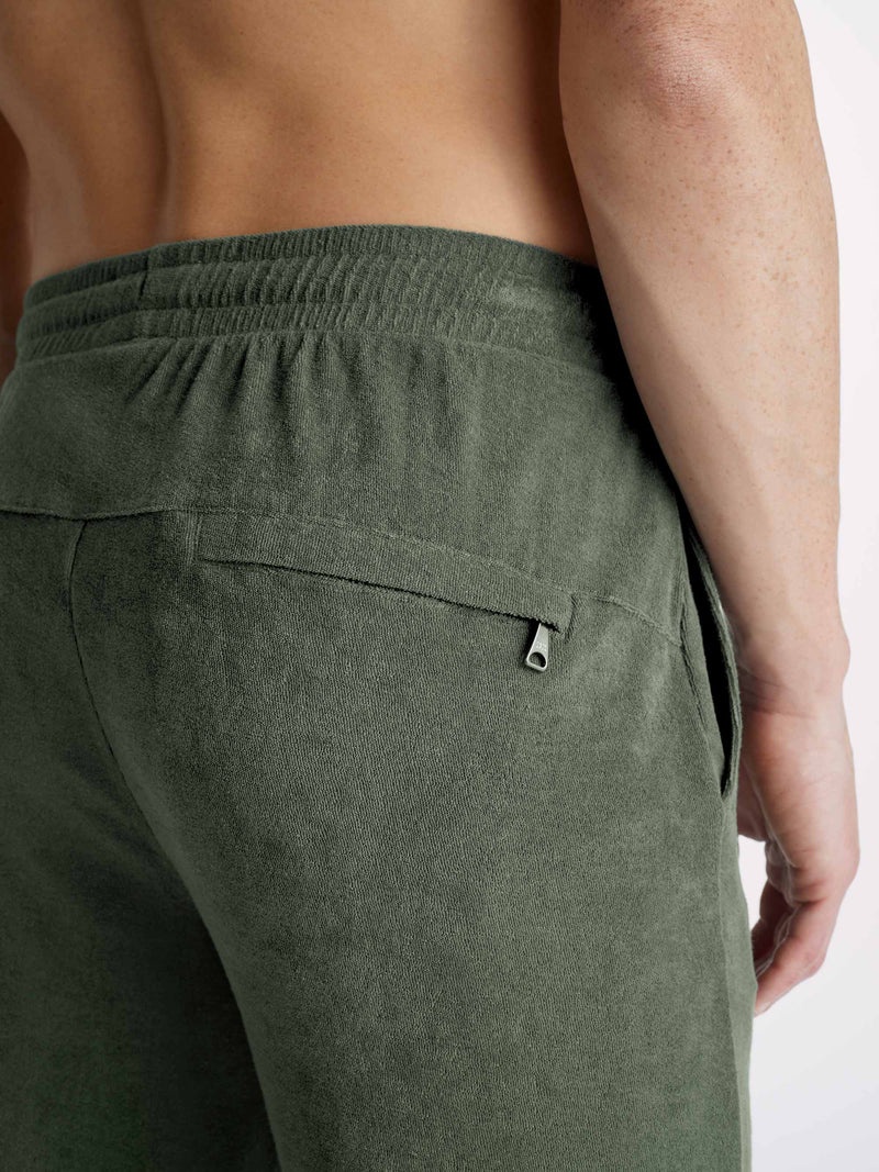 Men's Sweatpants Isaac Terry Cotton Soft Green - 5