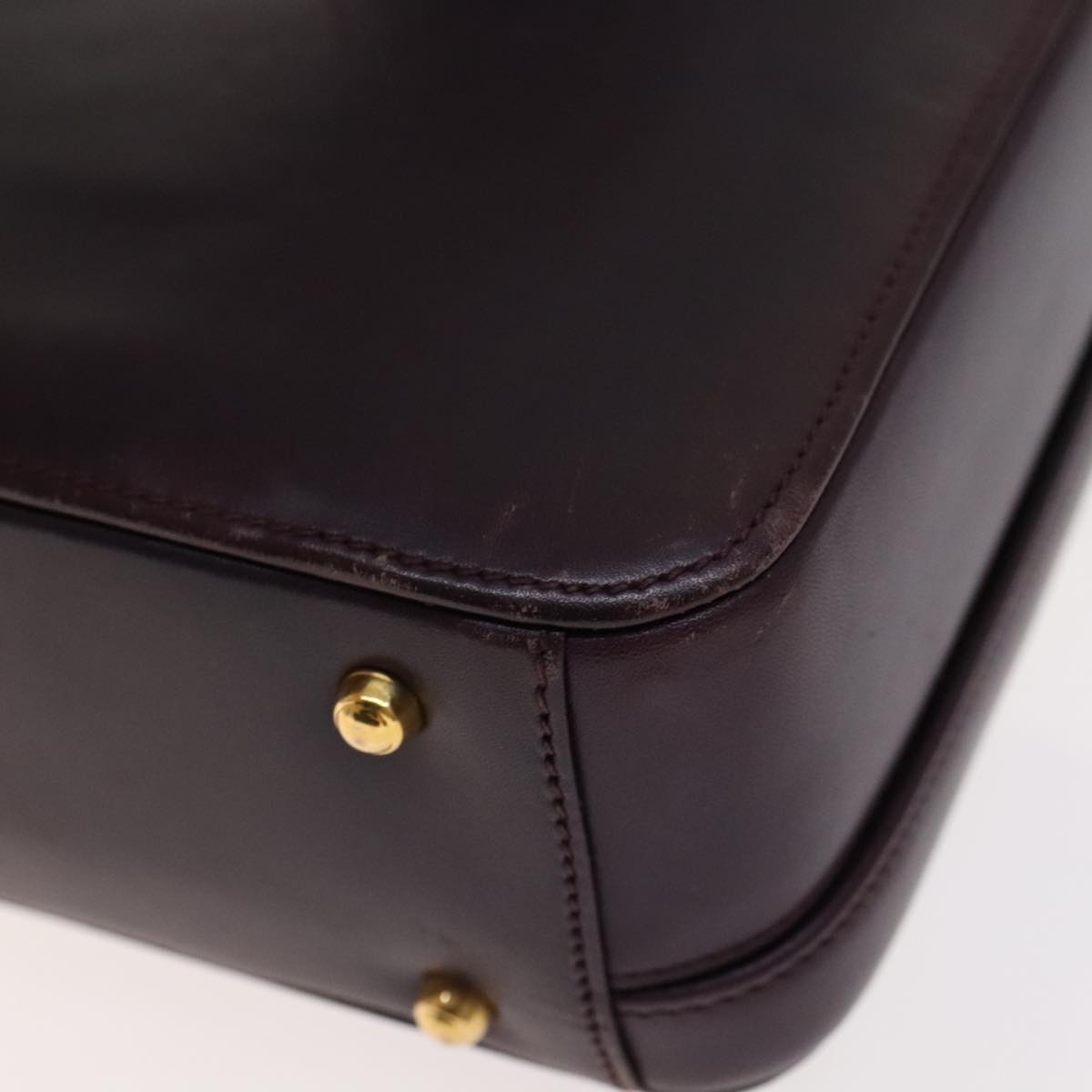 GUCCI Hand Bag Leather Purple Gold - 16
