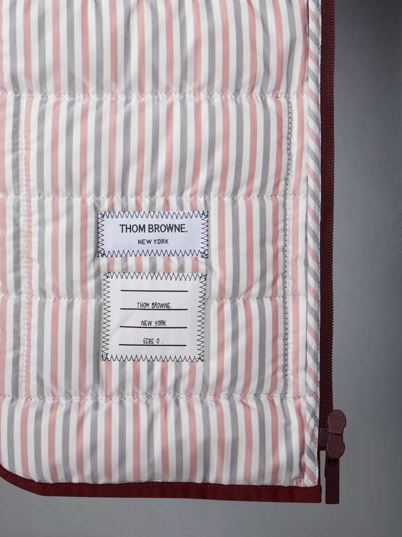 Poly Twill Down Fill 4-Bar Funnel Neck Knit Panel Vest 5