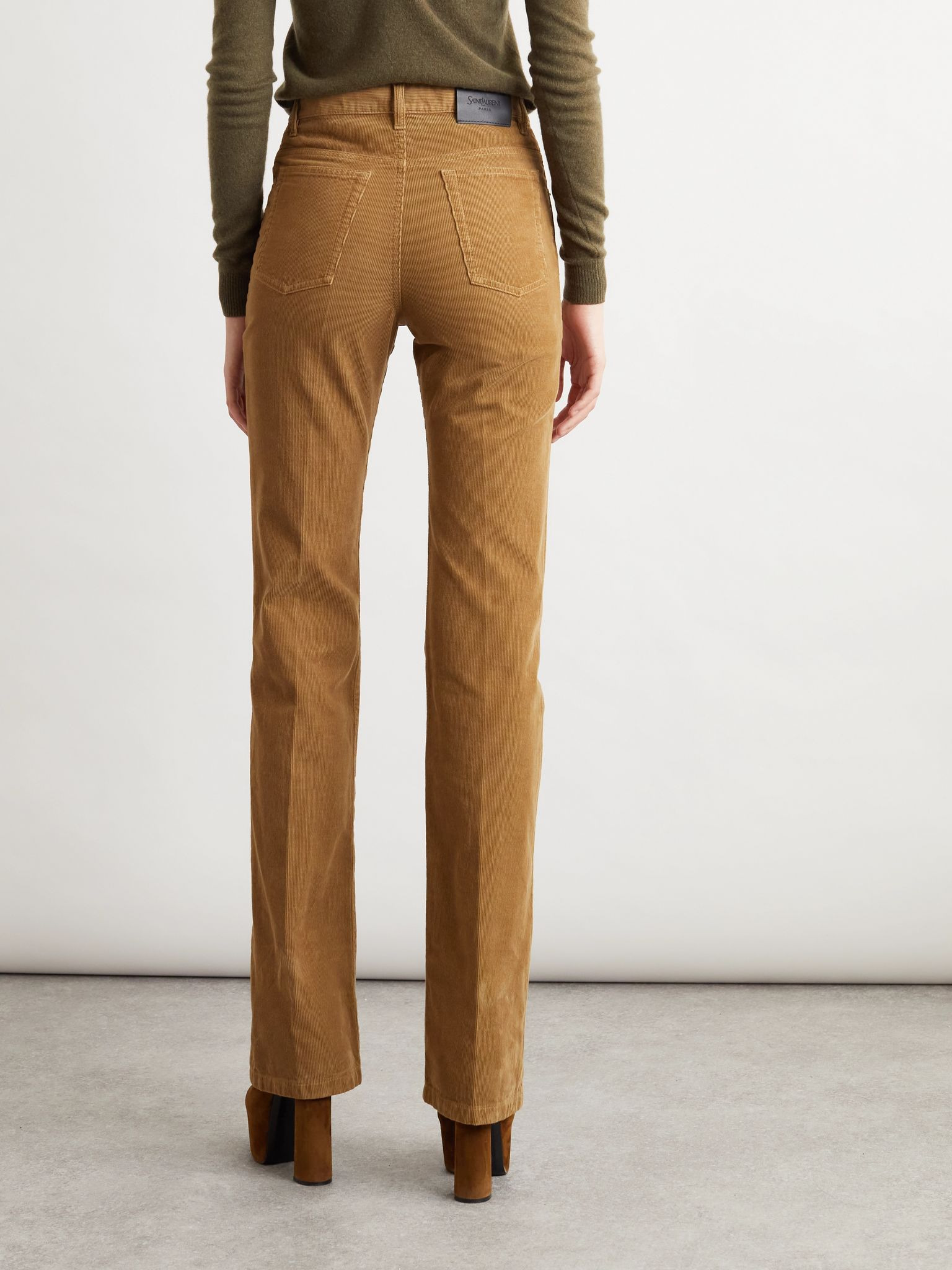 Clyde cotton-corduroy slim-leg pants Brown - 4