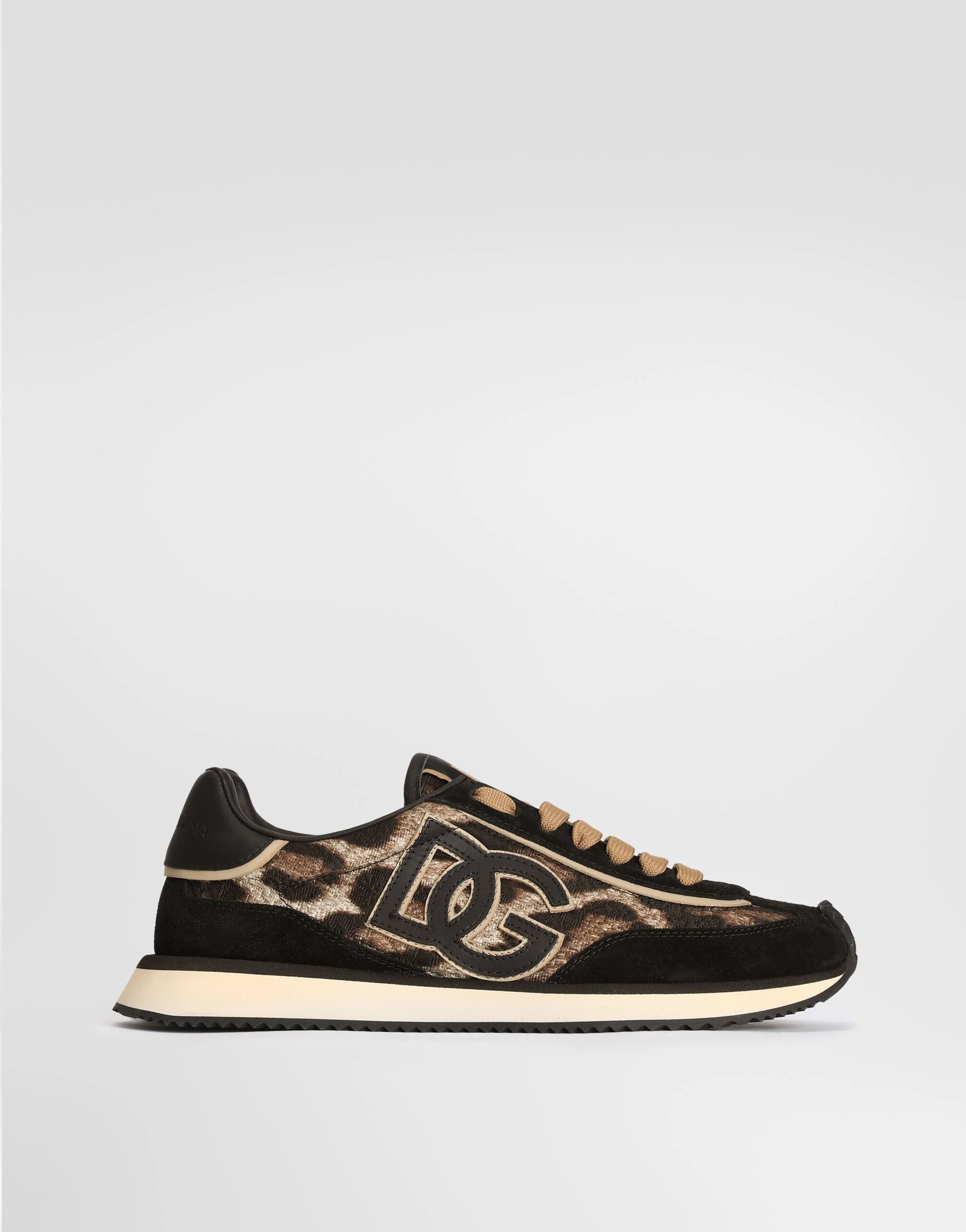 Leo-print fabric DG Cushion sneakers - 1