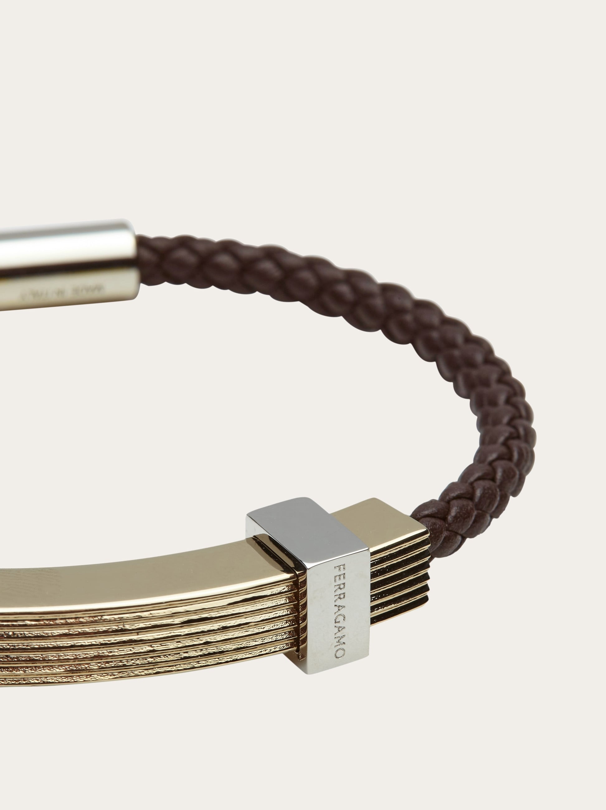 Braided bracelet with band - (M) - 2