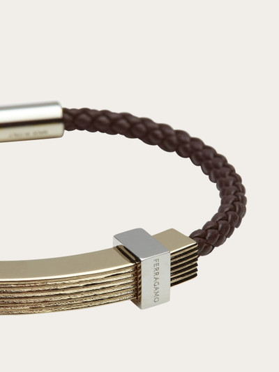 FERRAGAMO Braided bracelet with band - (M) outlook