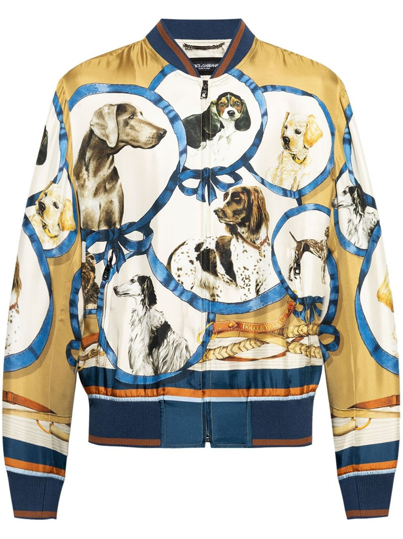 graphic-print bomber jacket 1