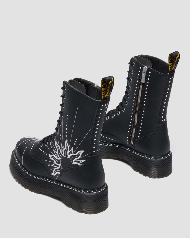 JADON HI SOLAR FLARE Reclaimed Leather Platform Boots 9