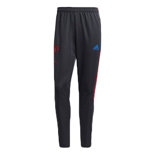 adidas x Crossover Mufc Hu Tr Pnt Manchester United Soccer/Football Colorblock Sports Long Pants Gra - 1