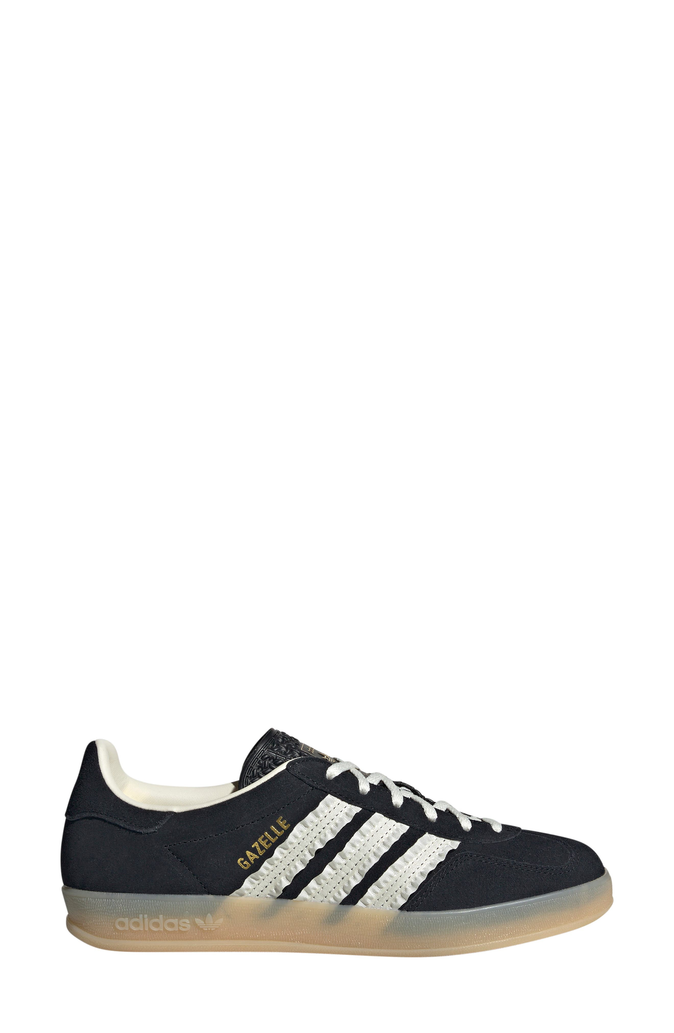 adidas Gazelle Indoor Sneaker in Black/Cream White/Gum at Nordstrom - 3