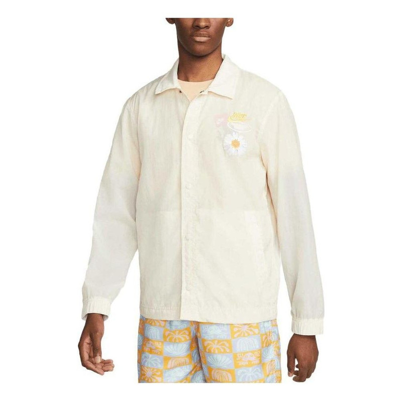Nike Sportswear Unlined Coaches Jacket 'Yellow' DM5055-113 - 1