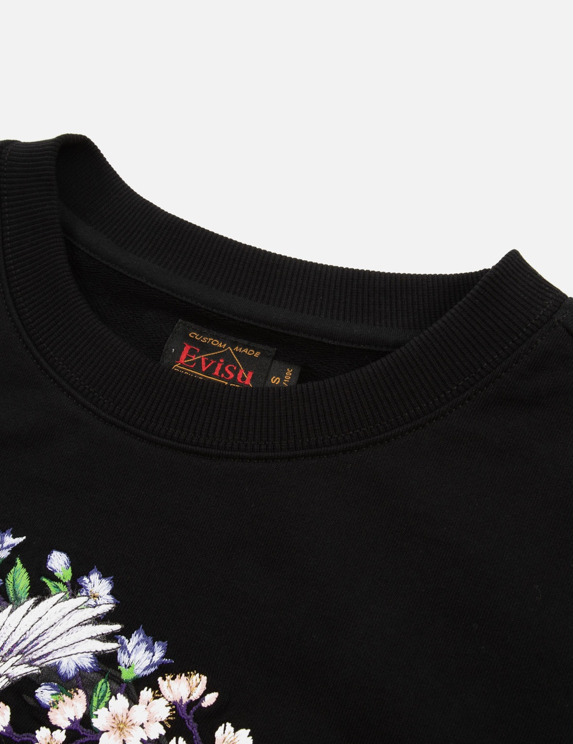 CRANES AND FLORAL EMBROIDERY WITH LOGO PRINT OVERSIZED SWEATSHIRT - 9