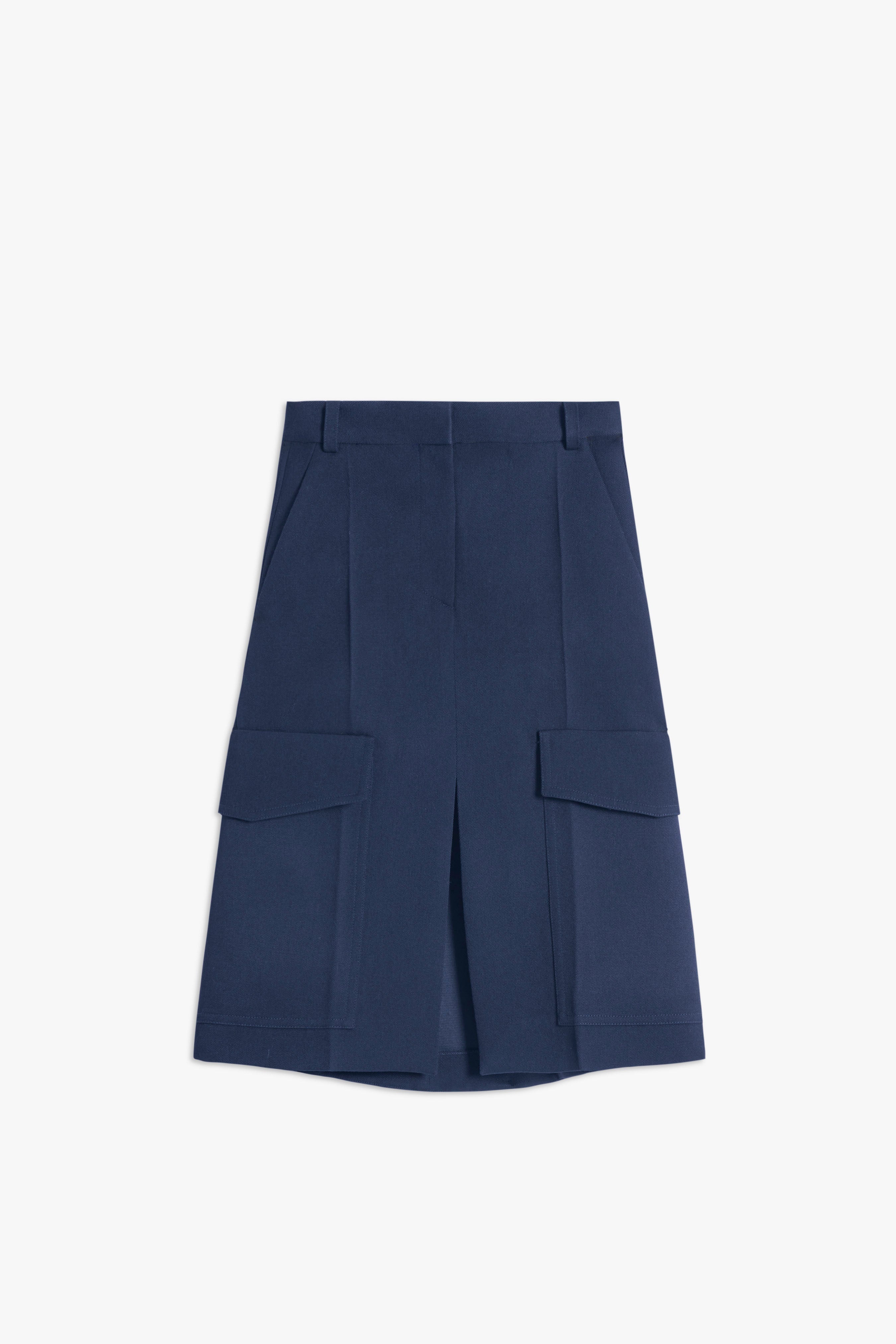 Tailored Utility Skirt in Steel Blue - 1