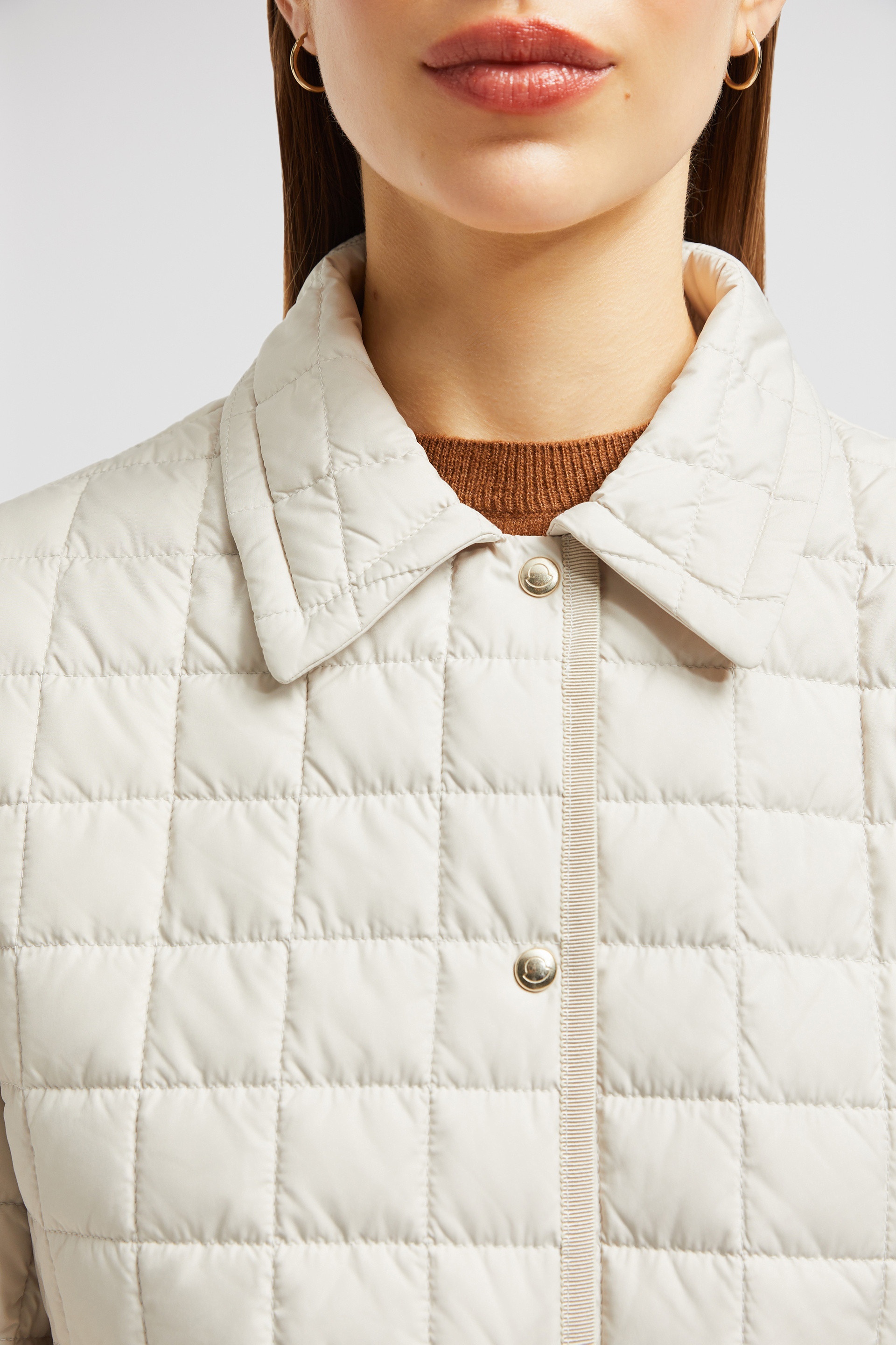 Epinal Square-Quilted Down Shirt Jacket - 8