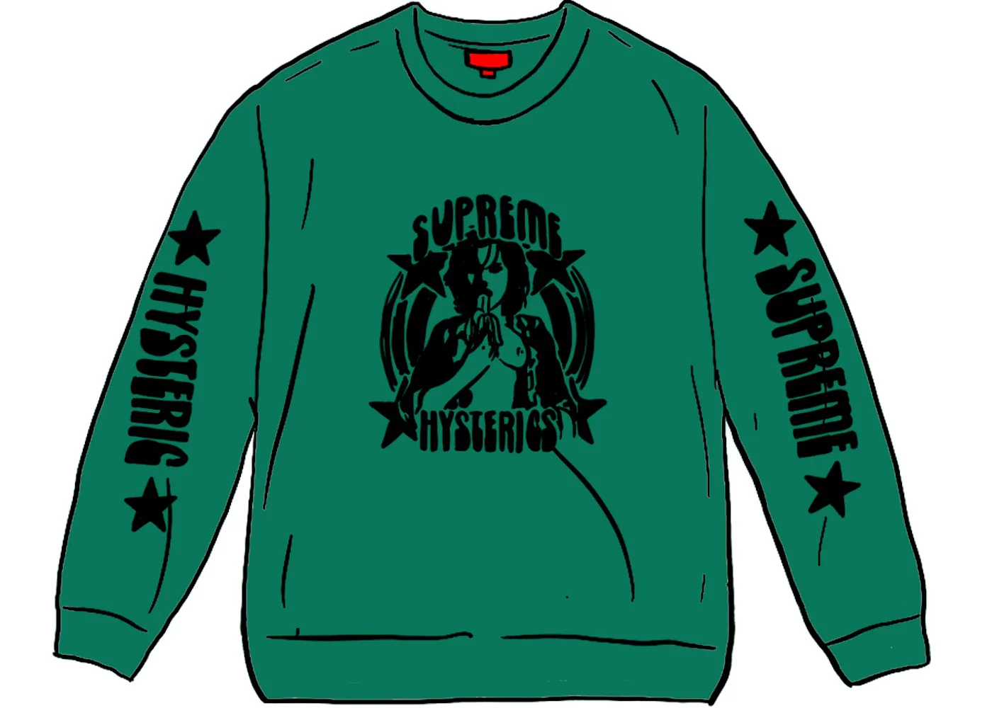 Supreme HYSTERIC GLAMOUR L/S Tee Green - 1