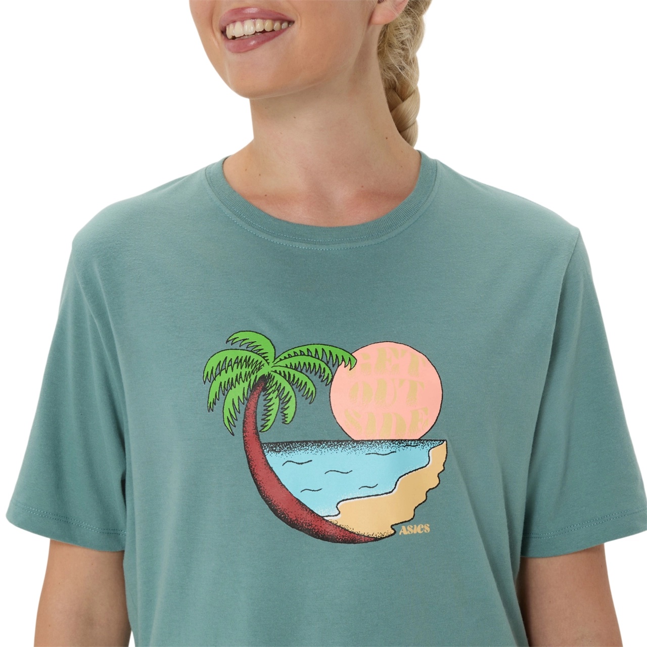 UNISEX ASICS PALM IN THE SUN SHORT SLEEVE TEE - 4