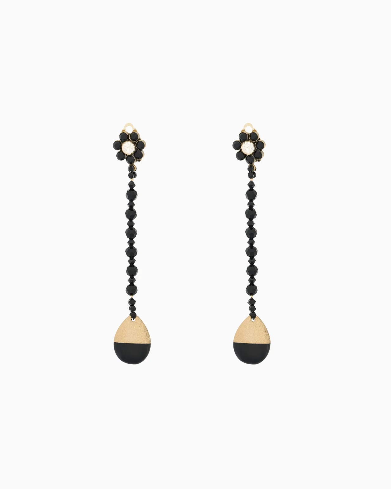 PENDANT EARRINGS WITH SWAROVSKI CRYSTALS - 1