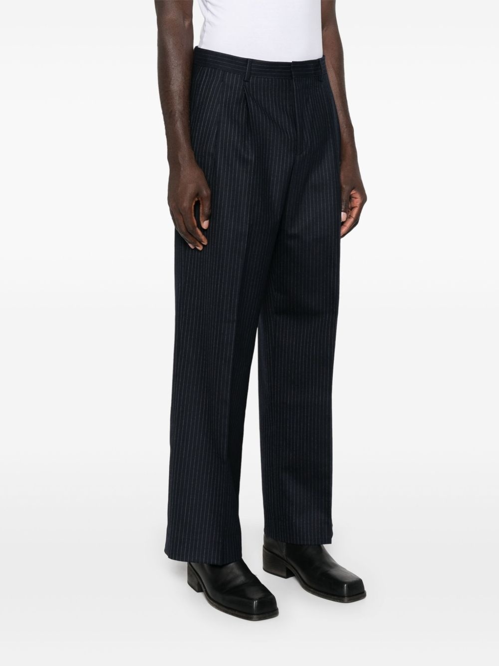 pleated wide-leg trousers - 3