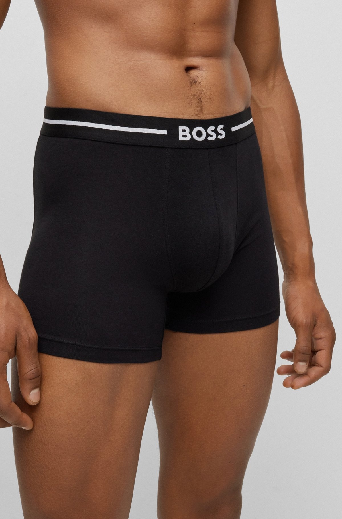 THREE-PACK OF BOXER BRIEFS WITH LOGO WAISTBANDS - 4
