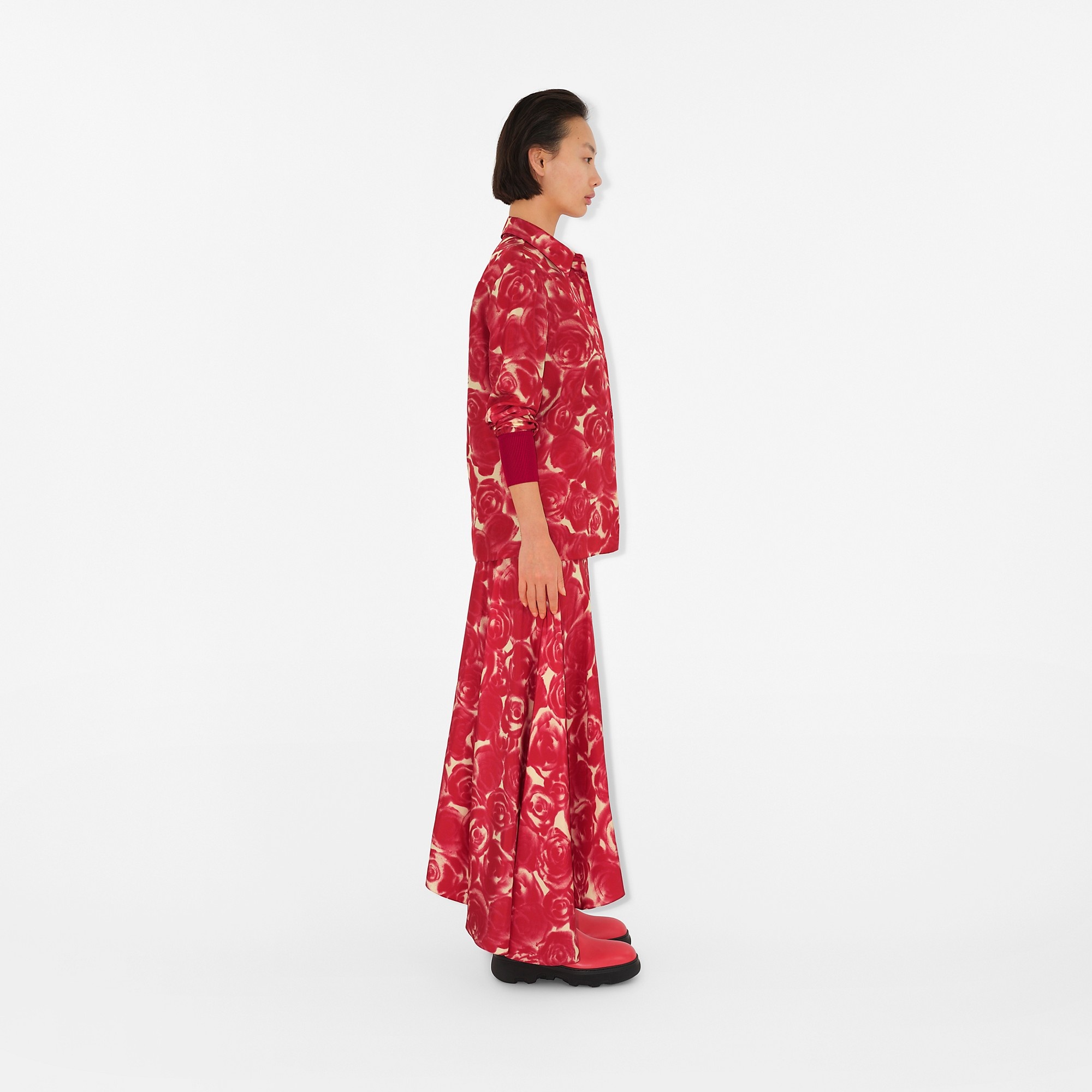 Rose Silk Skirt - 3