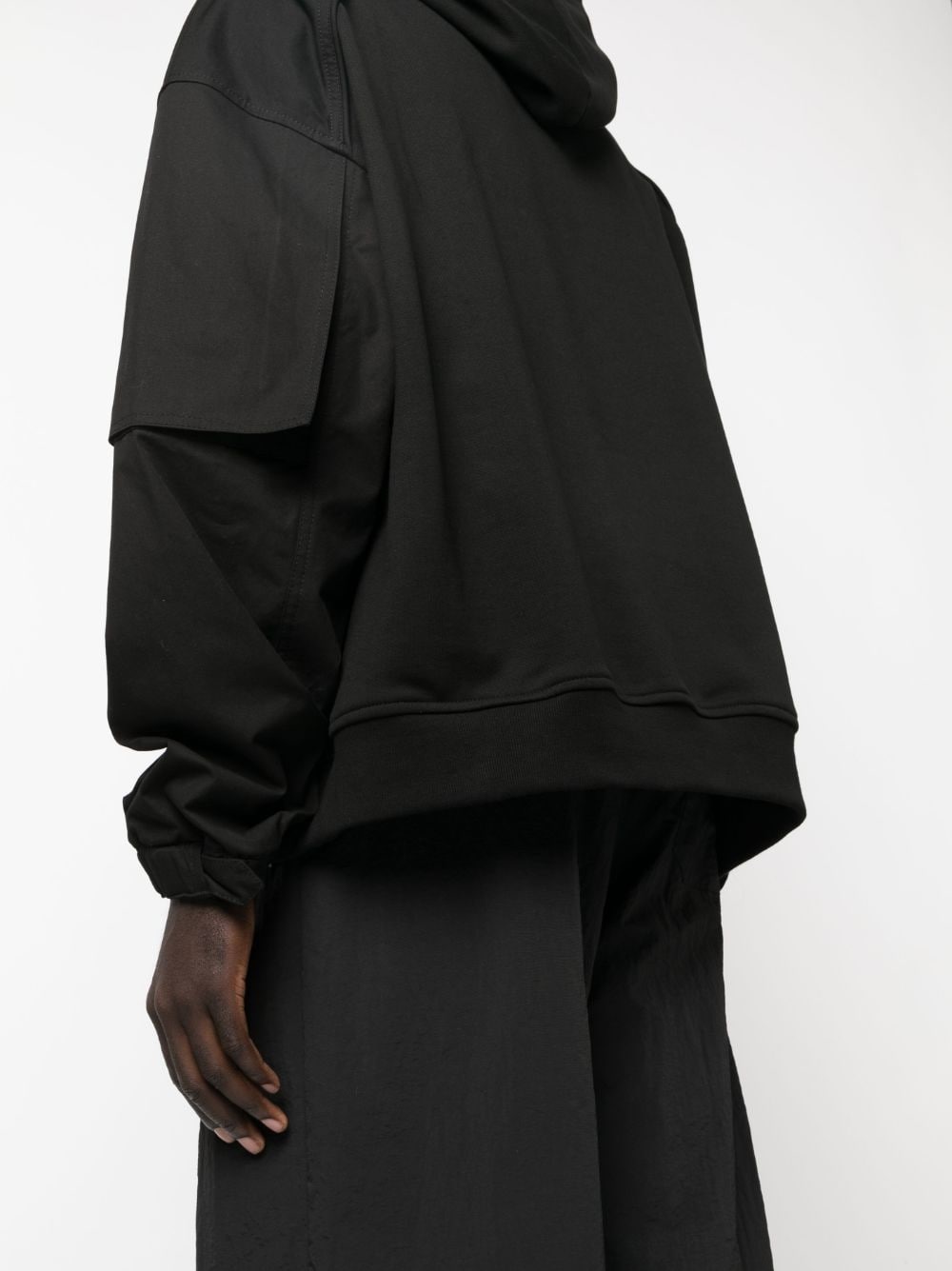 logo-embroidered cotton hoodie - 5