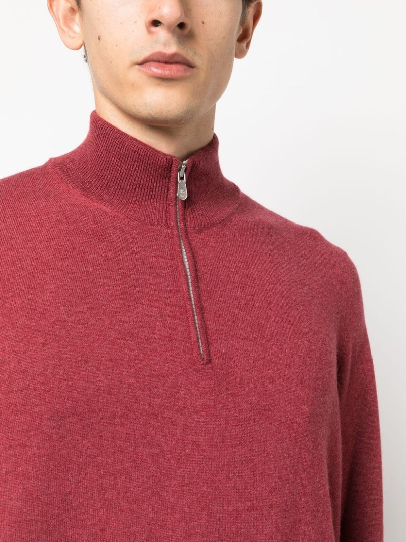 half-zip cashmere jumper 5