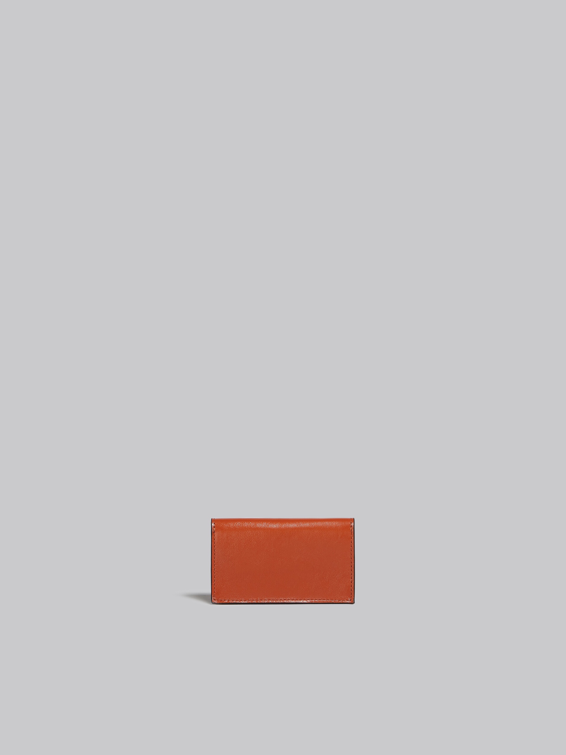 CARD CASE IN BROWN AND WHITE LEATHER - 3