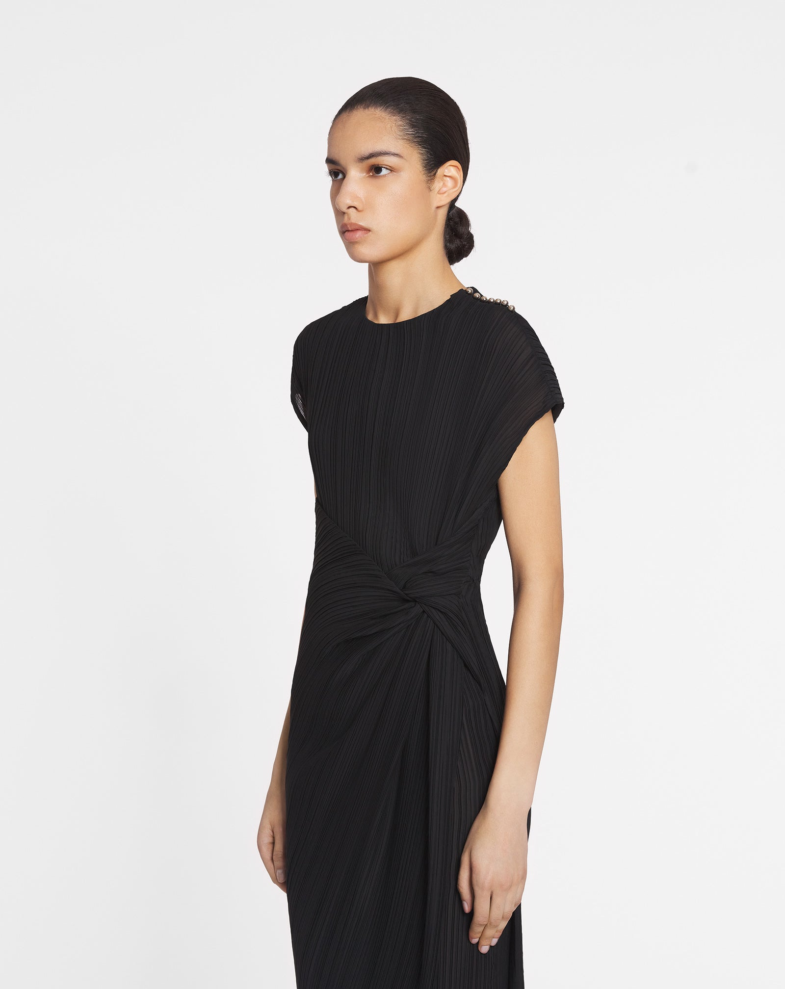 ASYMMETRICAL PLEATED DRESS - 3