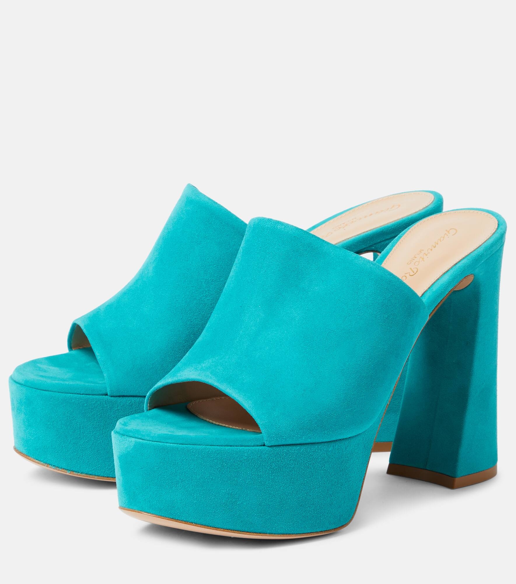 Holly suede platform mules - 5