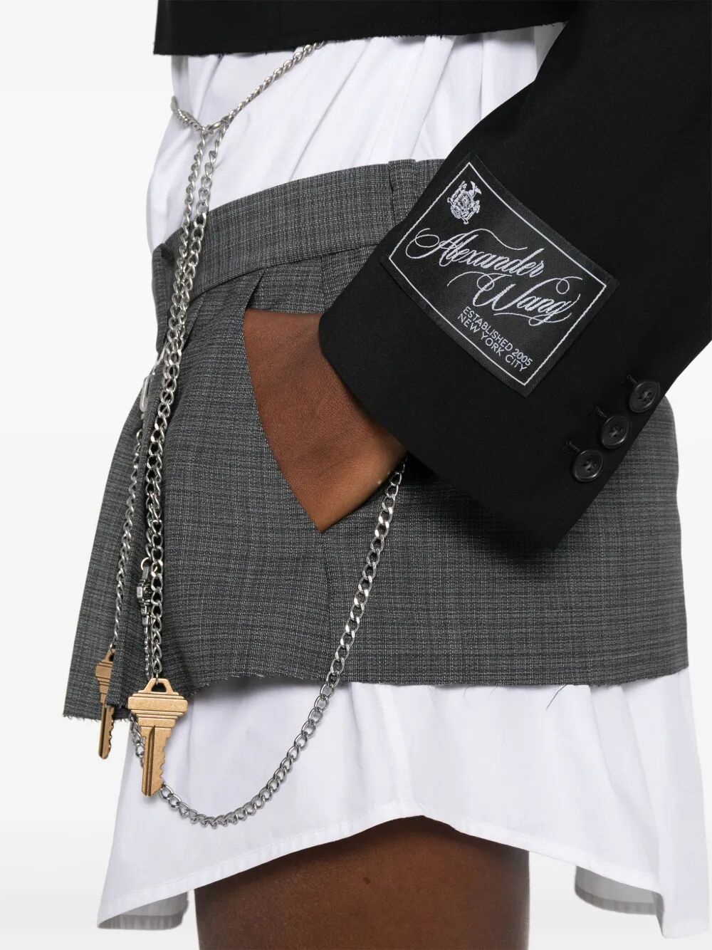 Alexander Wang Women Cropped Blazer With Chain - 7