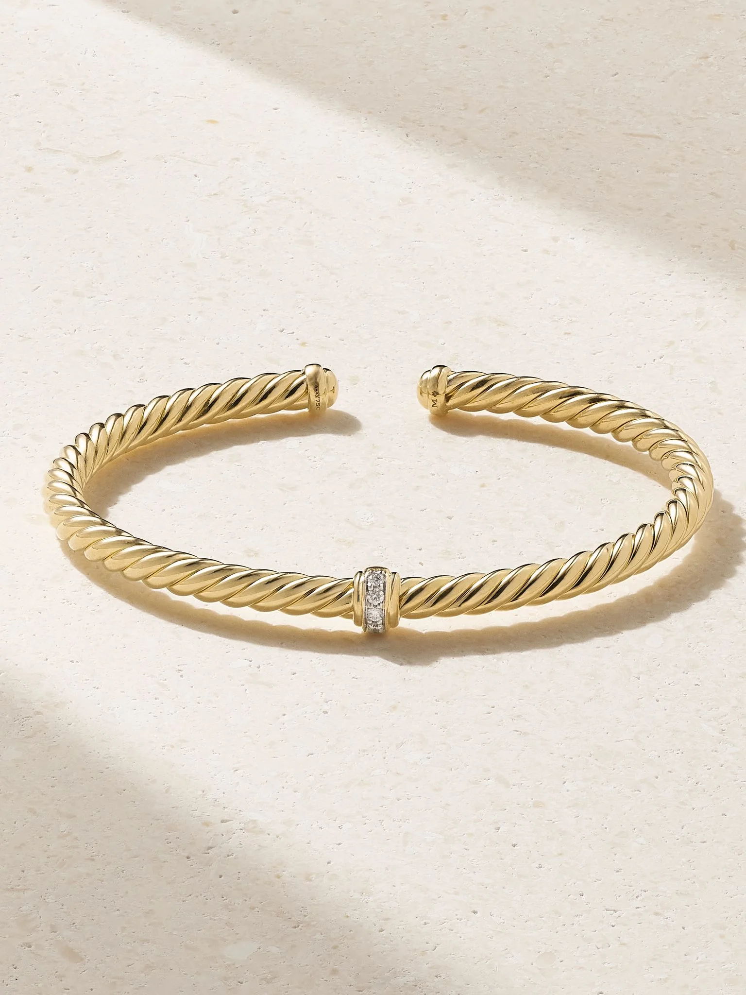 Cablespira® Flex Station 18-karat gold diamond cuff Gold - 1