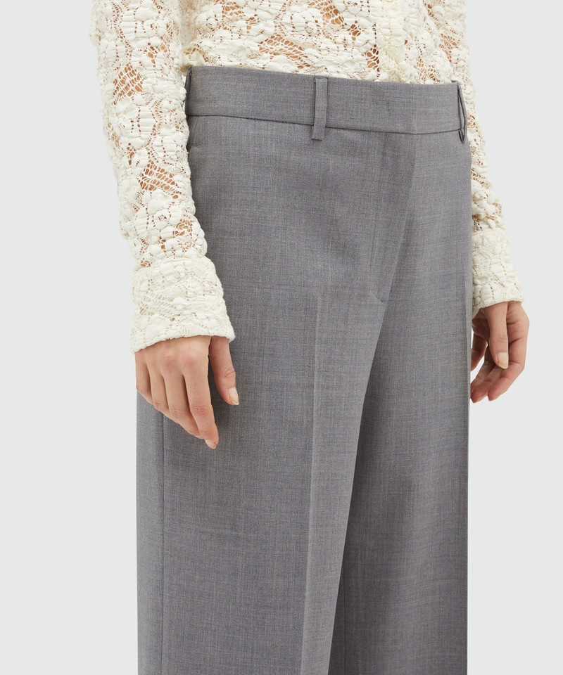 Grey melange tailored palazzo pants 5