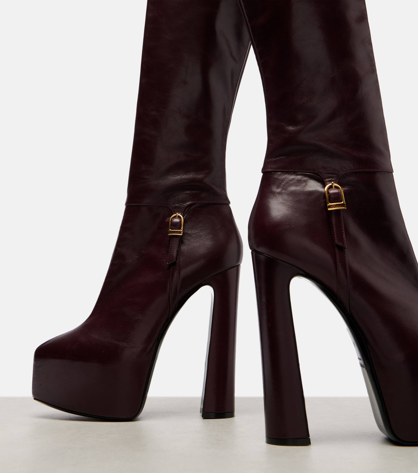 Nico leather platform knee-high boots - 5