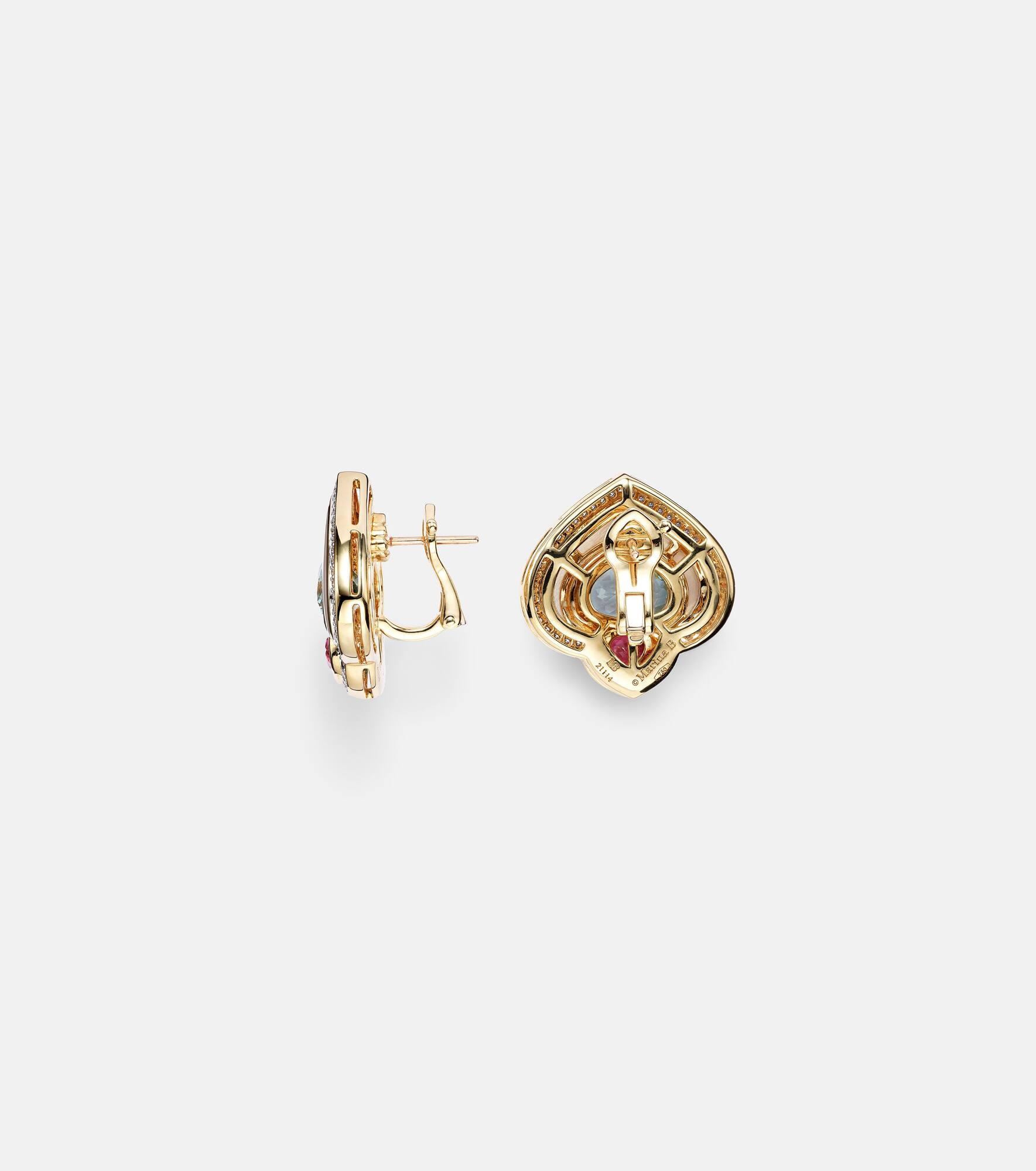 Popillia 18kt gold earrings with gemstones - 4