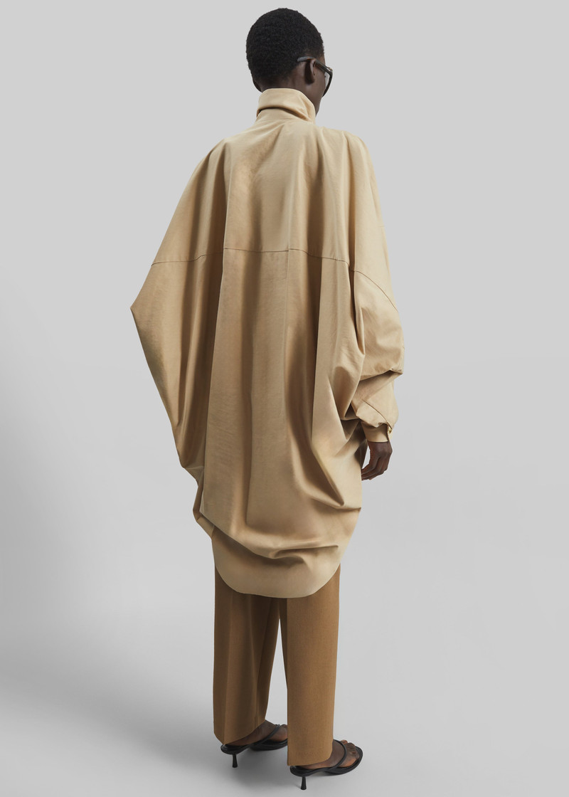 Darkpark Norma Draped Sleeves Bomber Jacket - Beige 7