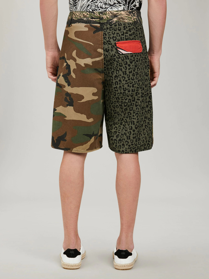 MIXED FABRIC CARGO PANTS 5