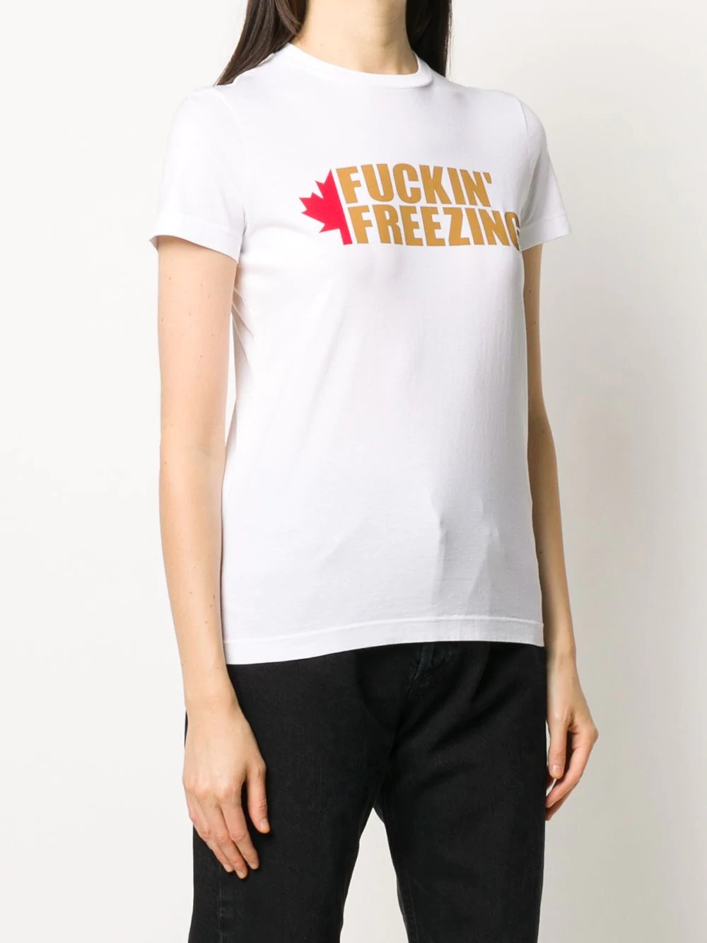 slogan print T-shirt - 3