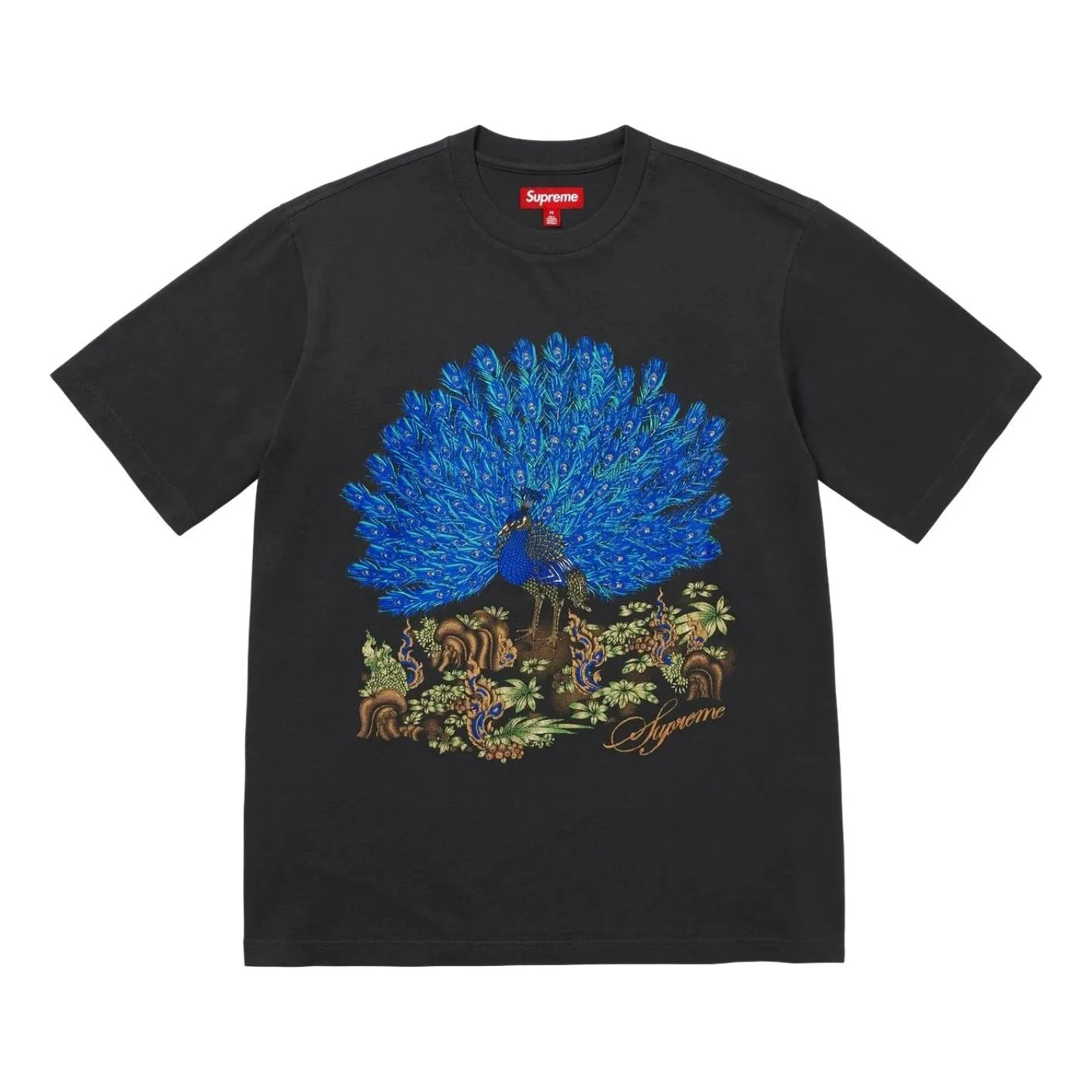 Supreme FW25 Peacock S/S T-Shirt 'Black' FW25KN96-BLACK - 1
