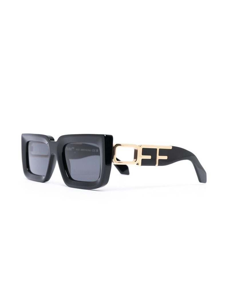 Off-White Boston logo-plaque sunglasses outlook