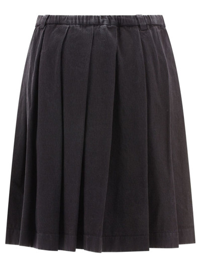 Aspesi pleated chambray cotton skirt outlook