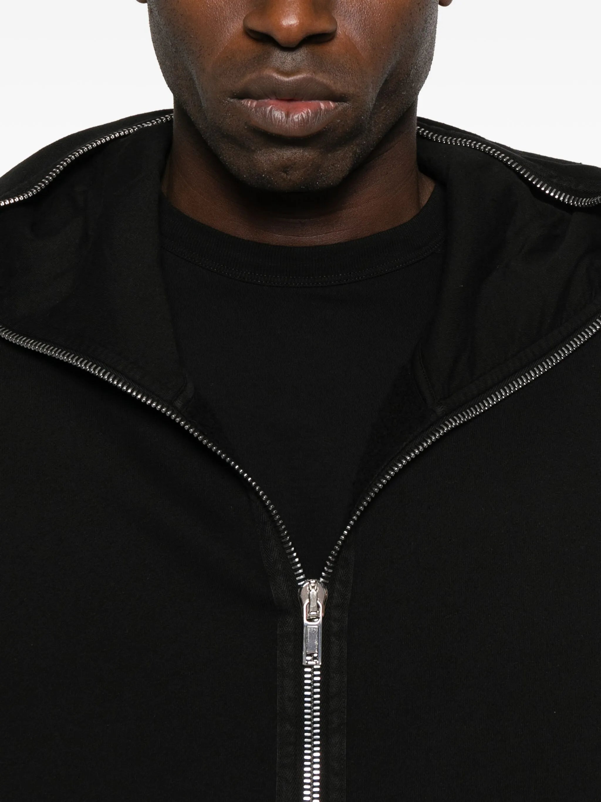 Rick Owens Drkshdw Gimp Zip-up Cotton Hoodie - 3